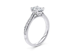 Angelina - Oval - Natural Diamond, Diamond Band Engagement Ring