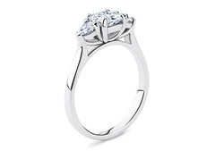 Rosina - Asscher - Labgrown Diamond Trilogy Engagement Ring