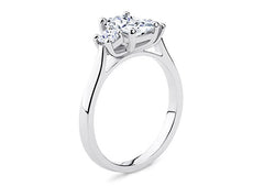 Angela - Radiant - Labgrown Diamond Trilogy Engagement Ring