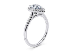 Daniella - Pear - Labgrown Diamond Halo Engagement Ring