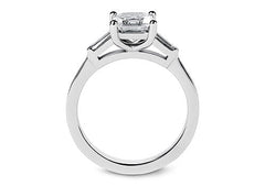 Maria - Princess - Labgrown Diamond Trilogy Engagement Ring