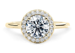 Daniella - Round - Natural Diamond Halo Engagement Ring