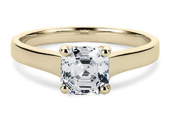 Bianca - Asscher - Natural Diamond Solitaire Engagement Ring