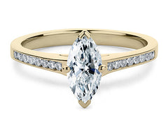 Mia - Marquise - Labgrown Diamond, Diamond Band Engagement Ring