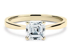Lucia - Asscher - Natural Diamond Solitaire Engagement Ring